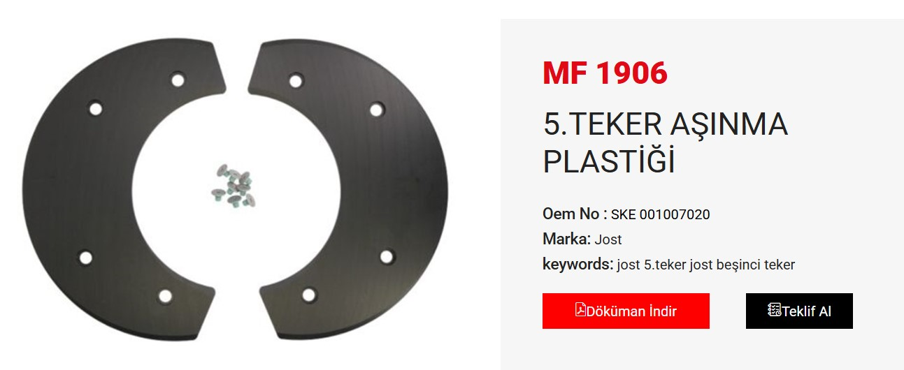5. TEKER ASINMA PLASTIGI JOST SKE 001007